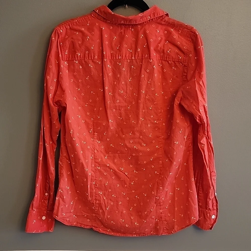 J. Crew Red Patterned Shirt